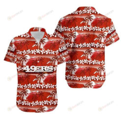 San Francisco 49ers Coconut Trees And Waves Hawaiian Shirt