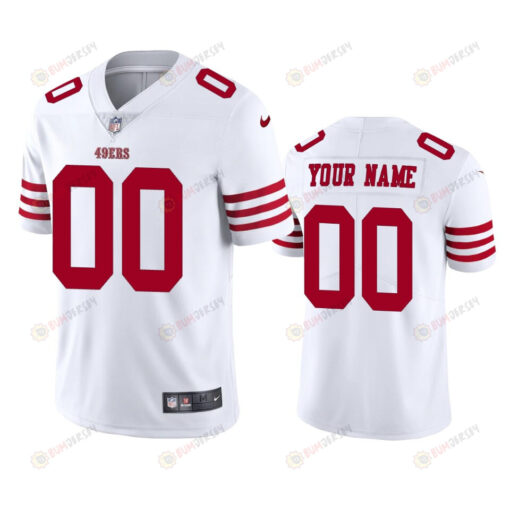 San Francisco 49ers Custom 00 2022-23 Vapor Limited White Jersey - Men's