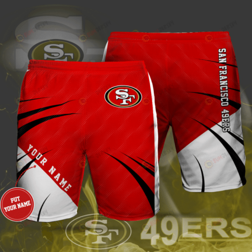 San Francisco 49ers Custom Name Hawaiian Shorts Summer Shorts Men Shorts - Print Shorts