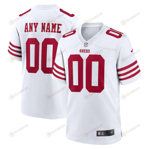 San Francisco 49ers Game Custom 00 Player Jersey - White