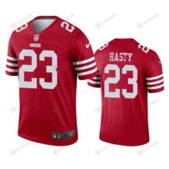 San Francisco 49ers JaMycal Hasty 23 2022-23 Legend Scarlet Jersey - Men's