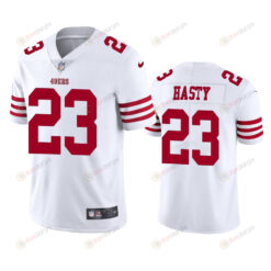 San Francisco 49ers JaMycal Hasty 23 2022-23 Vapor Limited White Jersey - Men's