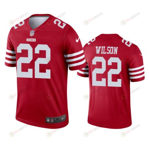 San Francisco 49ers Jeff Wilson 22 2022-23 Legend Scarlet Jersey - Men's