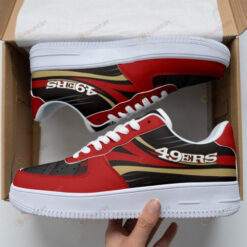 San Francisco 49ers Logo Curve Pattern Air Force 1 Shoes Sneaker