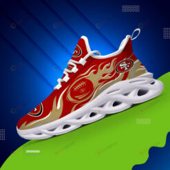 San Francisco 49ers Logo Fireball Pattern 3D Max Soul Sneaker Shoes