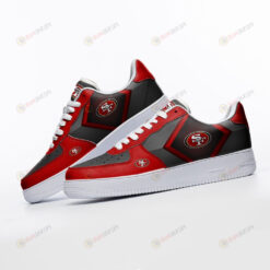 San Francisco 49ers Logo Pattern Air Force 1 Printed In Red Black