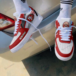 San Francisco 49ers Logo Pattern Air Force 1 Printed In Red White