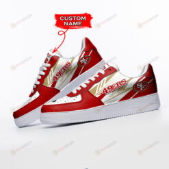 San Francisco 49ers Logo Pattern Custom Name Air Force 1 Printed