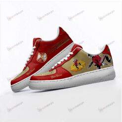 San Francisco 49ers Logo Pattern Custom Name Red Air Force 1 Printed