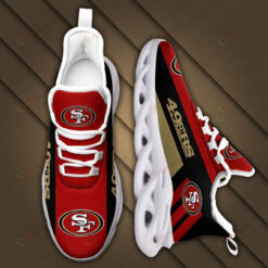 San Francisco 49ers Logo Red Black 3D Max Soul Sneaker Shoes