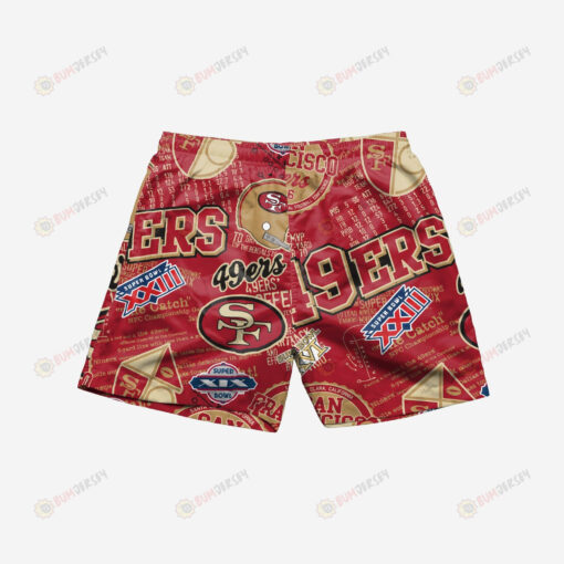 San Francisco 49ers Logo Rush Hawaiian Men Shorts Swim Trunks - Print Shorts