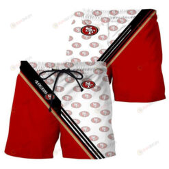 San Francisco 49ers Orange White Summer Beach Hawaiian Shorts Summer Shorts Men Shorts - Print Shorts