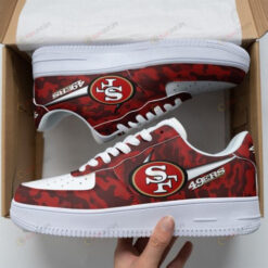 San Francisco 49ers Red Camo Pattern Air Force 1 Shoes Sneaker