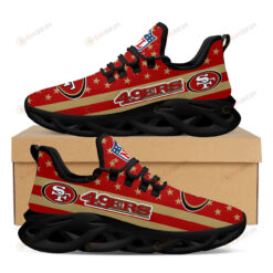 San Francisco 49ers Star Pattern 3D Max Soul Sneaker Shoes