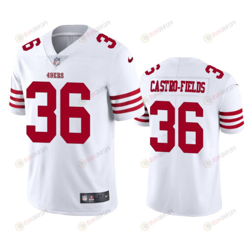 San Francisco 49ers Tariq Castro-Fields 36 White Vapor Limited Jersey