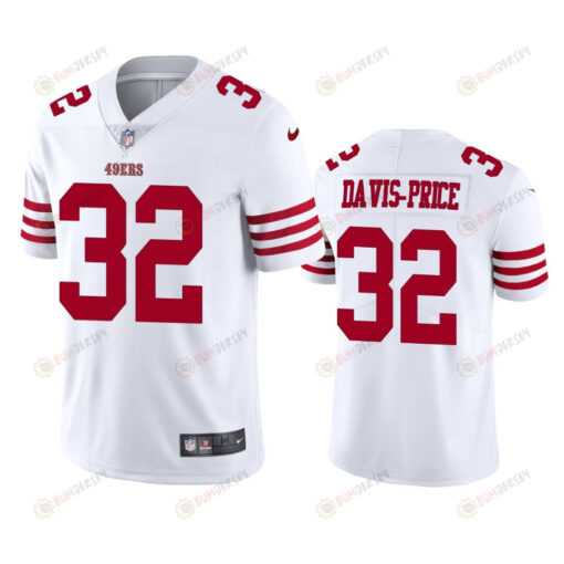 San Francisco 49ers Tyrion Davis-Price 32 White Vapor Limited Jersey