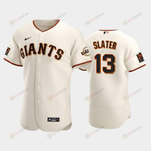 San Francisco Giants 13 Austin Slater Cream Home Jersey Jersey