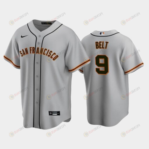 San Francisco Giants 9 Brandon Belt Gray Road Jersey Jersey