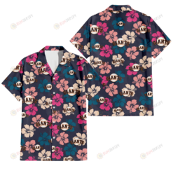 San Francisco Giants Colorful Hibiscus Black Background 3D Hawaiian Shirt
