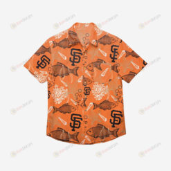 San Francisco Giants Floral Button Up Hawaiian Shirt
