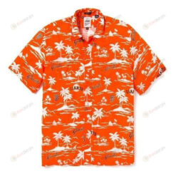 San Francisco Giants Hawaiian Shirt In Orange Pattern