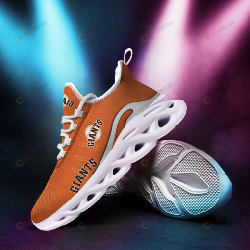 San Francisco Giants Logo Pattern 3D Max Soul Sneaker Shoes In Orange