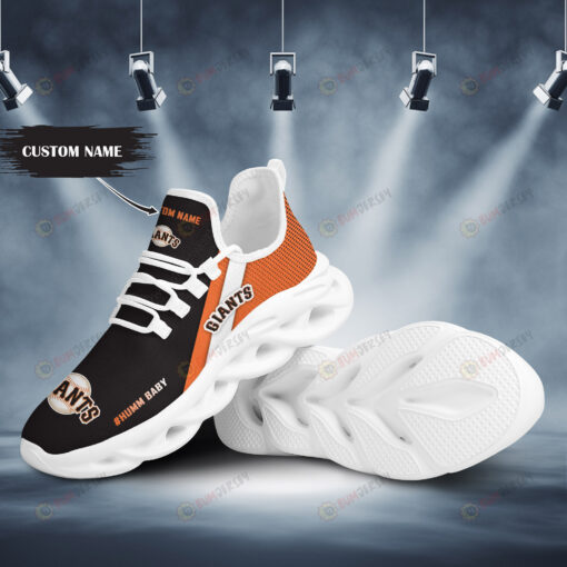 San Francisco Giants Logo Pattern Custom Name 3D Max Soul Sneaker Shoes