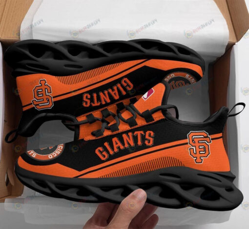 San Francisco Giants Orange And Black 3D Max Soul Sneaker Shoes