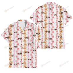 San Francisco Giants Pink Hibiscus Yellow Pink Orchid White Background 3D Hawaiian Shirt