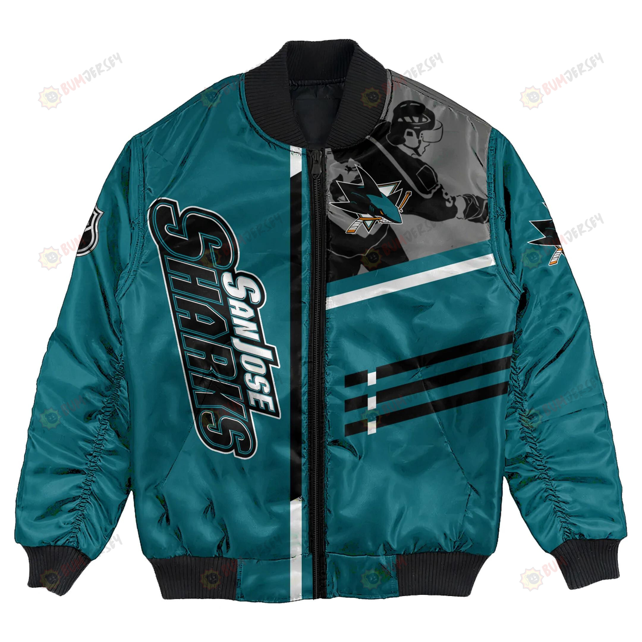 San Jose Sharks Bomber Jacket 3D Printed Personalized Hockey For Fan