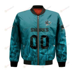 San Jose Sharks Bomber Jacket 3D Printed Team Logo Custom Text And Number