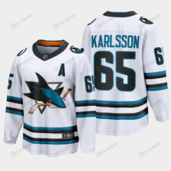 San Jose Sharks Erik Karlsson 65 2022-23 Away White Jersey The Evolve