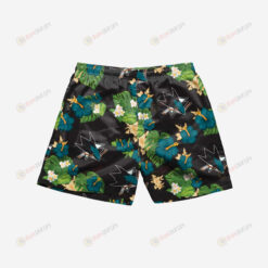 San Jose Sharks Floral Hawaiian Men Shorts Swim Trunks - Print Shorts