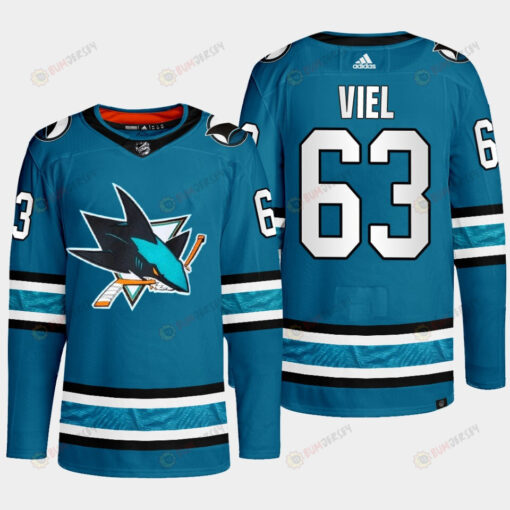 San Jose Sharks Jeffrey Viel 63 Teal Primegreen 2022-23 Home Jersey