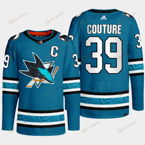 San Jose Sharks Logan Couture 39 Teal Primegreen 2022-23 Home Jersey