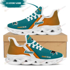 San Jose Sharks Logo Custom Name Pattern 3D Max Soul Sneaker Shoes