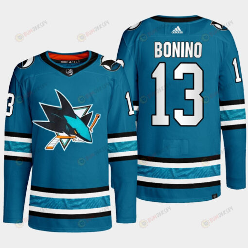 San Jose Sharks Nick Bonino 13 Teal Primegreen 2022-23 Home Jersey