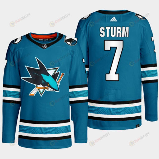 San Jose Sharks Nico Sturm 7 Teal Primegreen 2022-23 Home Jersey