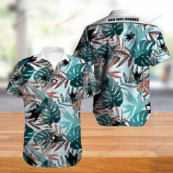 San Jose Sharks Palm Tropical Style Curved Hawaiian Shirt