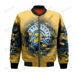 San Jose State Spartans Bomber Jacket 3D Printed Camouflage Vintage