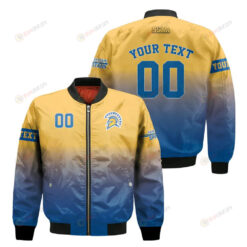 San Jose State Spartans Fadded Bomber Jacket 3D Printed