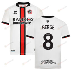 Sander Berge 8 Sheffield United 2022-23 Away Jersey - White