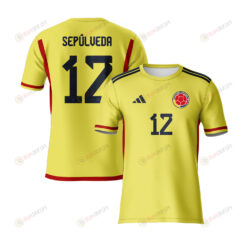 Sandra Sep?lveda 12 Colombia 2023 Youth Home Jersey - Yellow - All Over Printed Jersey
