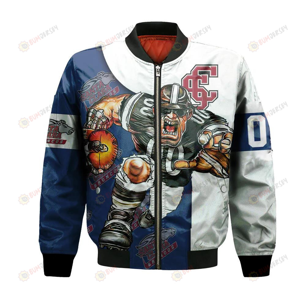 Santa Clara Broncos Bomber Jacket 3D Printed Football