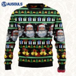 Santa Claus Jingle Bell Ugly Sweaters For Men Women Unisex