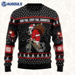 Santa Claus Love Biking Ugly Sweaters For Men Women Unisex