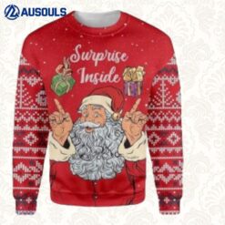 Santa Claus Surprise  Christmas Ugly Sweaters For Men Women Unisex