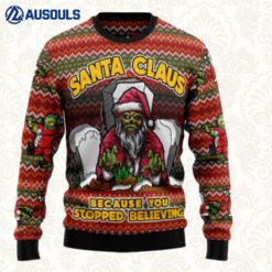 Santa Claus Zombie Because You Stopped Believing Ugly Sweaters For Men Women Unisex