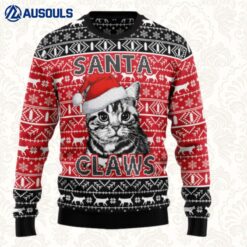 Santa Claws Cat Ugly Sweaters For Men Women Unisex
