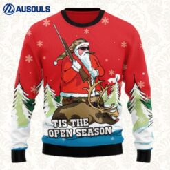Santa Hunting Ugly Sweaters For Men Women Unisex